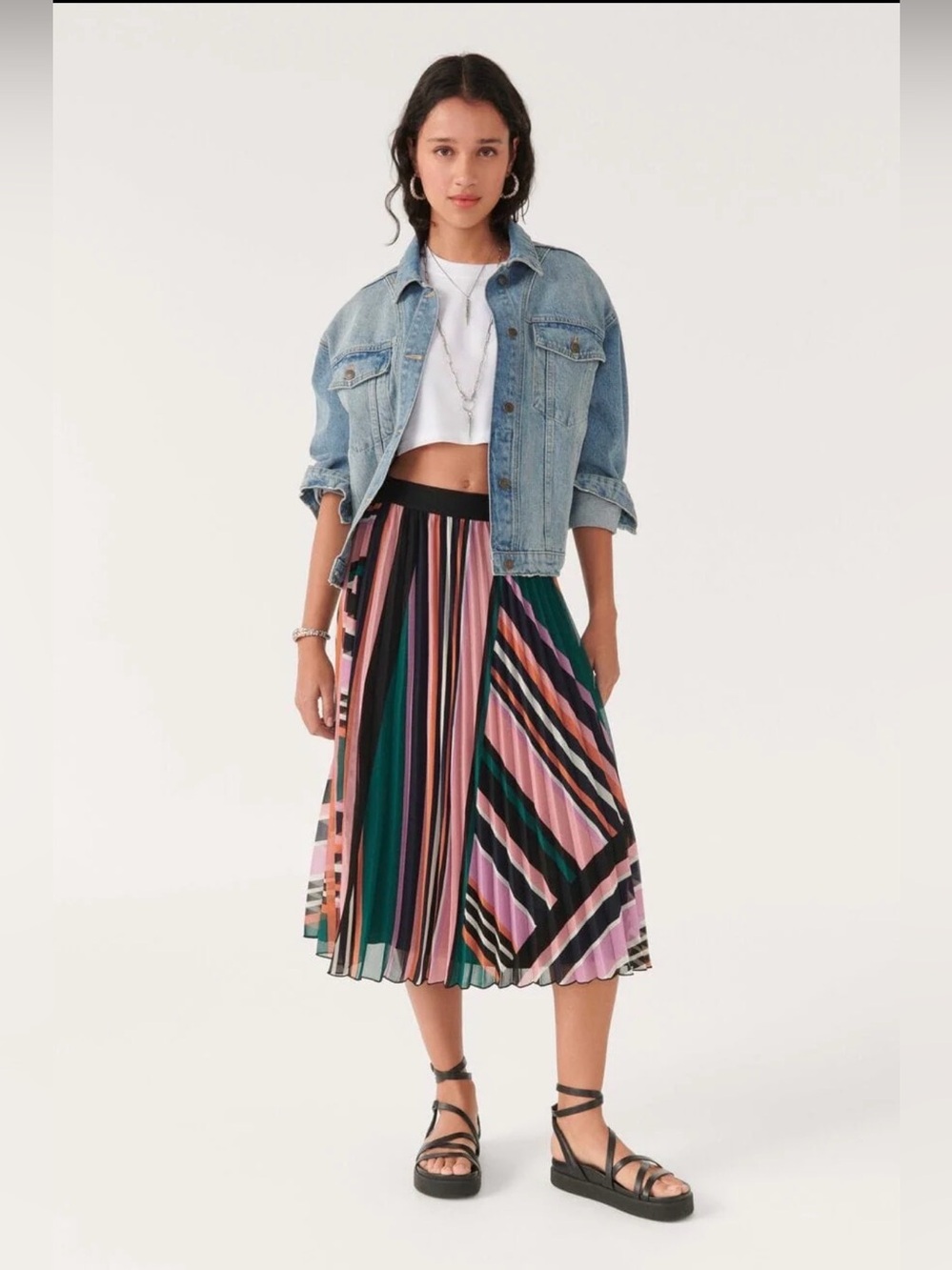 ba&sh UHENDY Pleated Mid-Length Skirt L - Picture 2 of 14